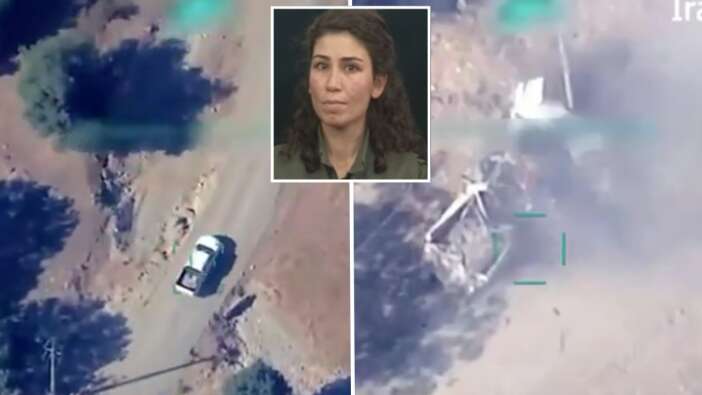 MİT tespit etti SİHA vurdu: İşte PKK/KCK'nın sözde sorumlularından Rojda Bilen'in vurulma anı!