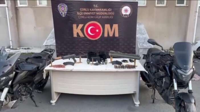 Çorlu'da Barış Boyun suç örgütüne yönelik üç gün süren MAHZEN-19 Operasyonu: 13 şüpheli yakalandı! Lav silahı ile el bombaları ele geçirildi