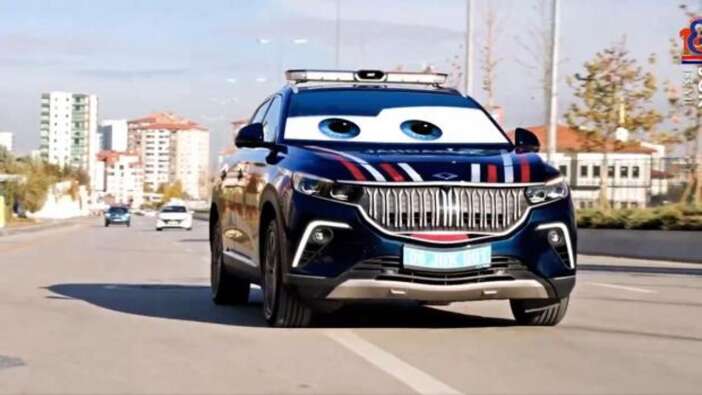 Jandarma Genel Komutanlığı'ndan animasyonlu 'Jandarma Togg' paylaşımı