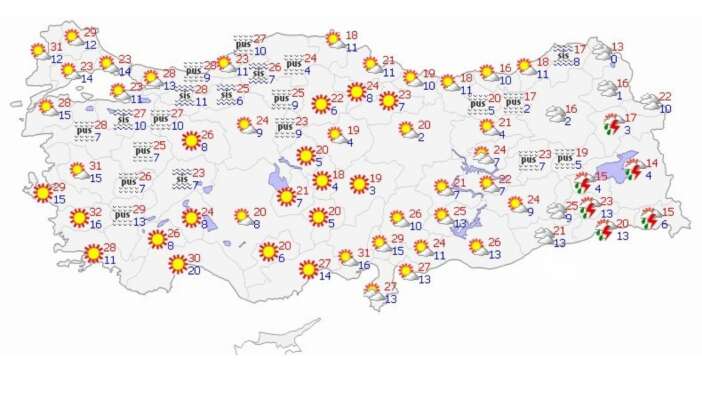 Meteoroloji hava durumu tahminlerini açıkladı! Sıcaklıklar yükseliyor ama 18 şehirde sağanak ve çığ riski var!