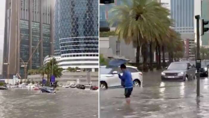Dubai'de sel felaketi! Caddeler göle döndü... "Sokağa çıkmayın" çağrıları yapılıyor...