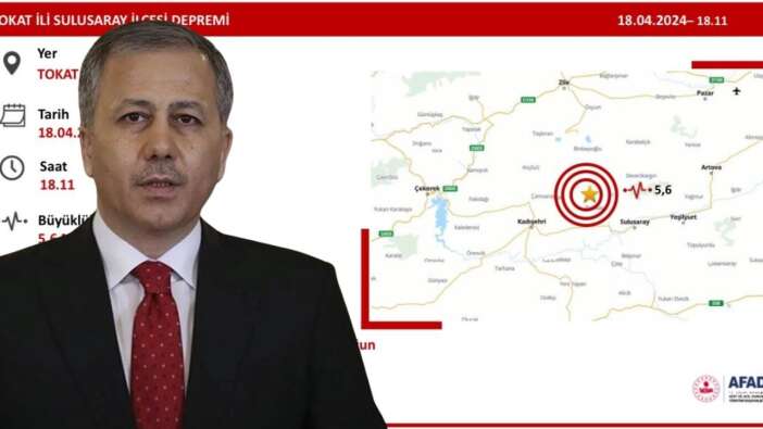Tokat'taki deprem sonrası Bakan Yerlikaya'dan ilk açıklama