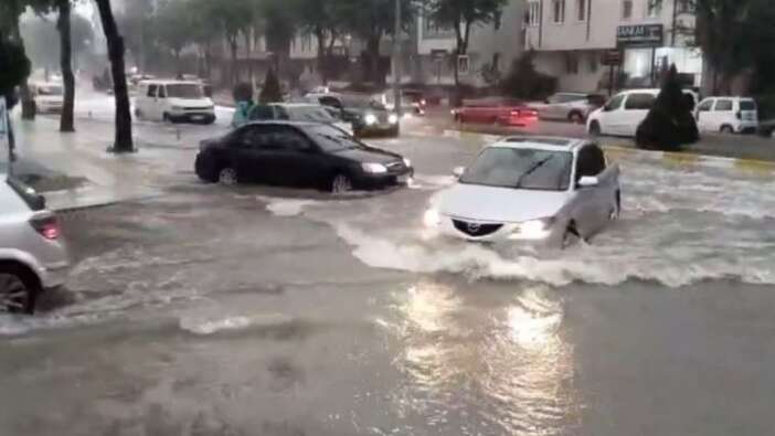 Dolu ve sağanak bastırdı: Çorum'da hayat felç oldu!