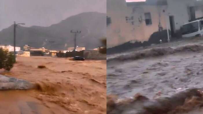 Medine'yi sel vurdu: Sokaklar göle döndü
