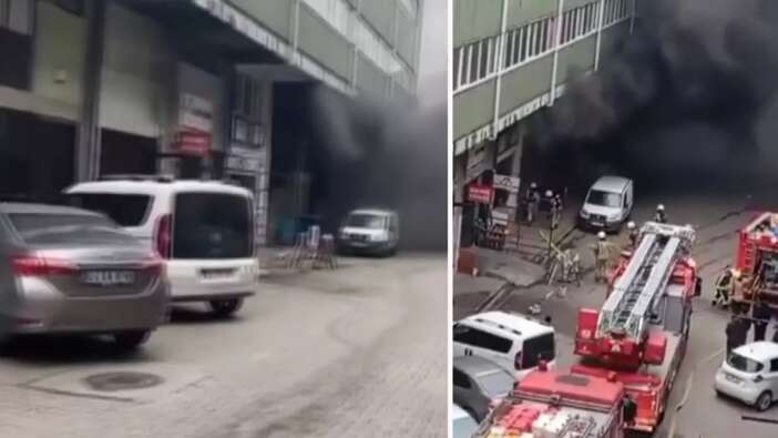 İstanbul'da Dersan Koop Sanayi Sitesi'nde yangın! 1 kişi yaralandı