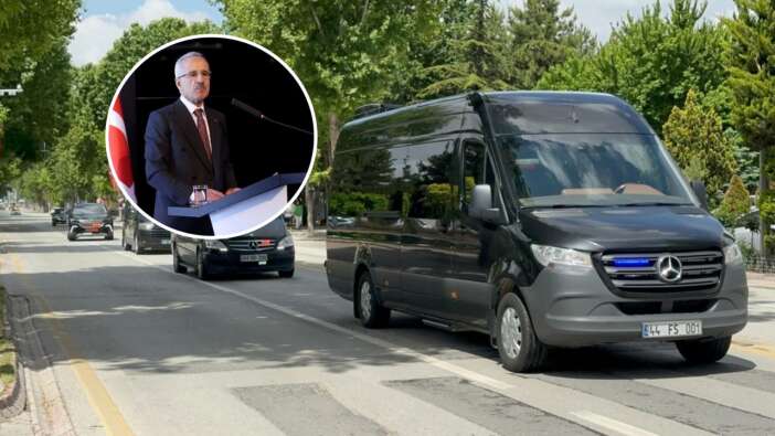 Kamuda tasarruf hamlesi... Bakan Uraloğlu'nun konvoyunda dikkat çeken 3 minibüs
