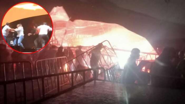 Meksika'da parti mitingi sırasında facia: Dev sahne çöktü! 9 ölü 63 yaralı var...