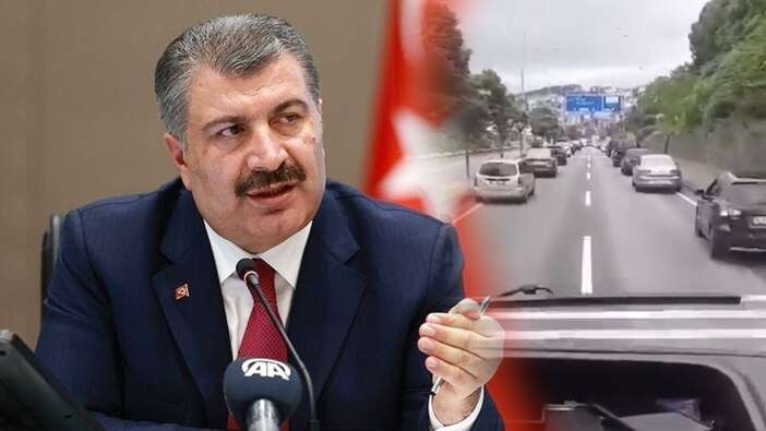 Bakan Koca paylaştı! Ambulanstan sonra itfaiyeye Fermuar Yöntemi