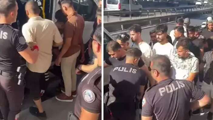 İstanbul'da kaçak göçmenler metrobüs durağında yakalandı