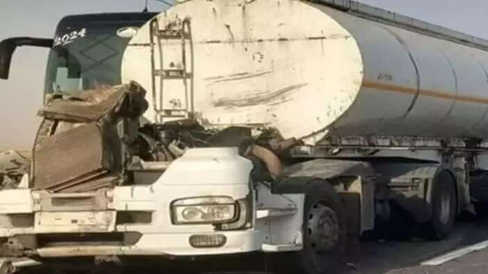 Mardin'de feci kaza! Tankerin kupa kısmı koptu