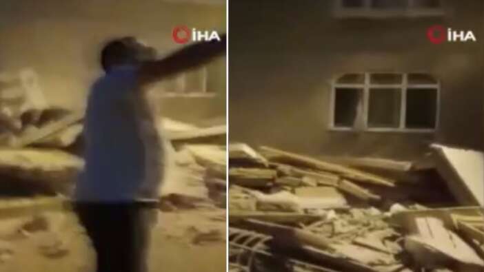 İstanbul'da 7 katlı bina 3 dakikada çöktü! Binadan kurtulan vatandaşların paniği kamerada