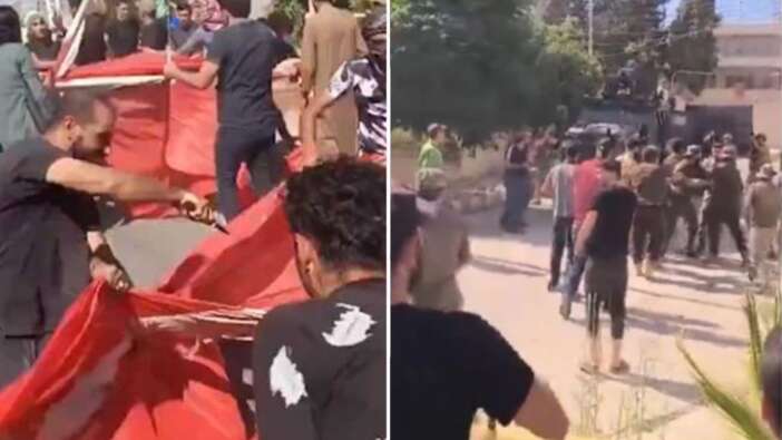 Suriye'de Türk bayrağına saldırı... Suriye devriminin sembol isminden provokasyon uyarısı!