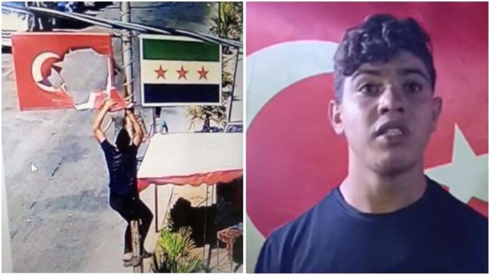 Türk bayrağına saldıran provokatör yakalandı! ''Milli İstihbarat Teşkilatı, yarına bırakır ama Türk bayrağına el sürenlerin asla yanına bırakmaz''