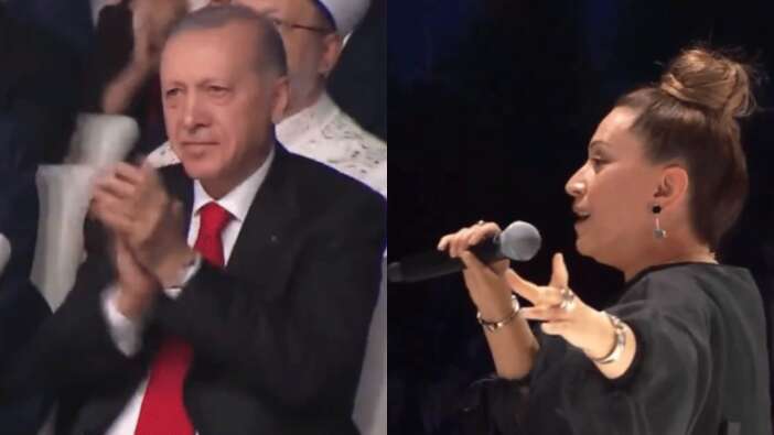 Azerin Bozkurt yaptı! Cumhurbaşkanı Recep Tayyip Erdoğan uzun süre alkışladı!