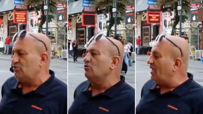 Şerefin var mı senin... Sokak röportajında Hz. Peygamber'e hakaret eden adama büyük öfke var!
