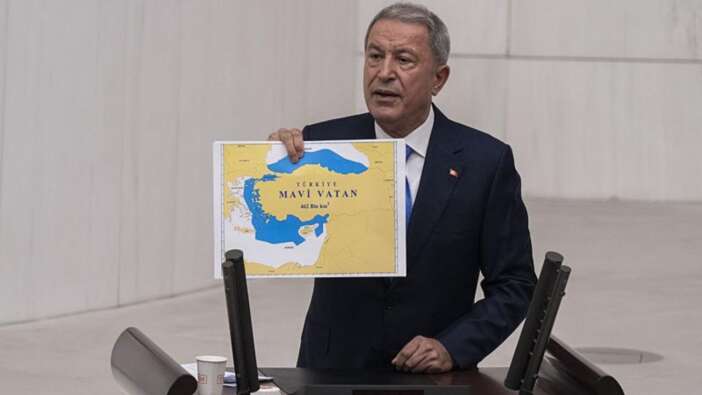 Mavi Vatan’a 'masal' diyenlere Hulusi Akar'dan tokat gibi cevap: Mavi Vatan'ı parçalamak isteyenlerin akıbeti malum!