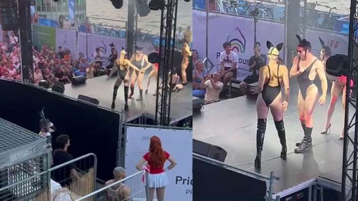 Olimpiyat değil eşcinsel tanıtımı! Fransa'da rezaletler bitmiyor! Sen Nehri'nde skandal görüntüler!