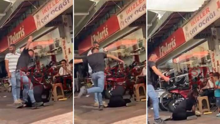 Çevredekiler seyretti... Manisa'da boşandığı eşi, hamile kadını demir sopayla dakikalarca dövdü!