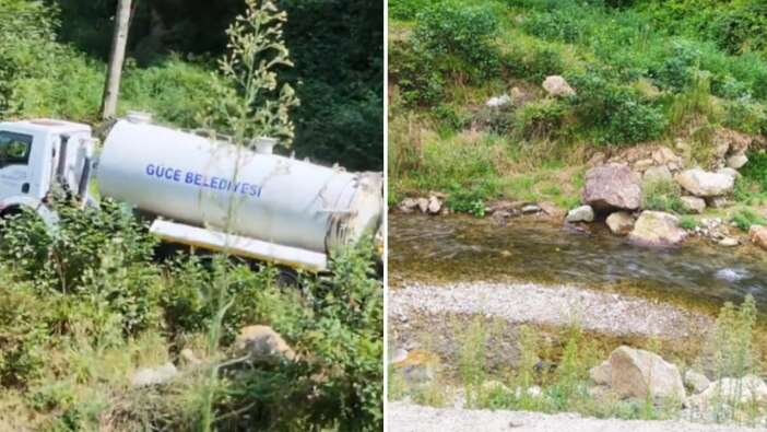 Giresun Güce'de Gelevera Deresi'ne foseptik suyu boşaltıldı iddiası! Belediyeden açıklama geldi...