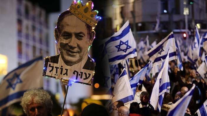 İsrail'de, Gazze'de ateşkes anlaşması imzalamayan Netanyahu hükümeti protesto edildi