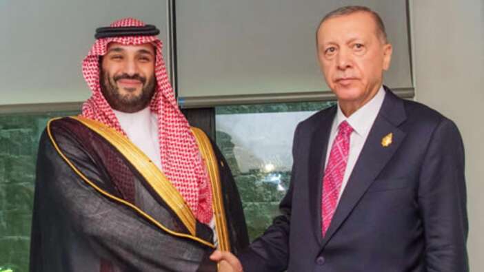 Cumhurbaşkanı Erdoğan ile Suudi Arabistan Veliaht Prensi Muhammed bin Selman bin Abdülaziz El Suud görüştü