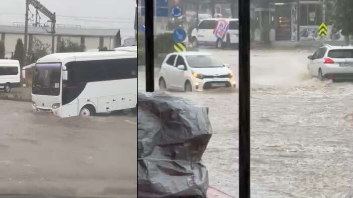 İstanbul ve Kocaeli'de sağanak bastırdı, yollar göle döndü, sürücüler araçlarında mahsur kaldı