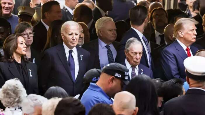 Biden, Harris ve Trump '11 Eylül' anmasında aynı karede!
