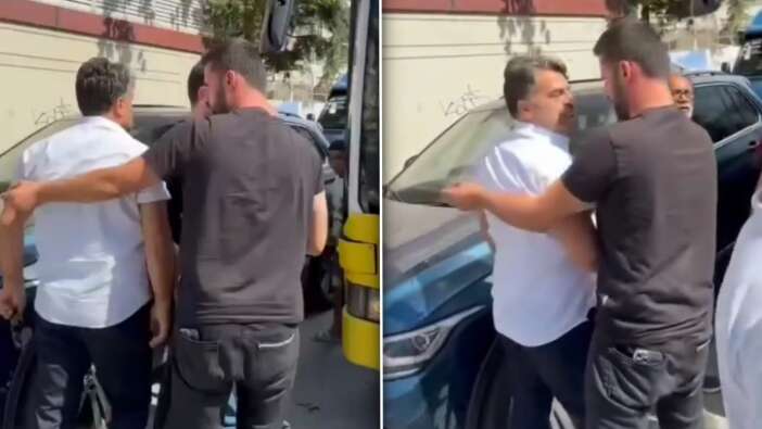 Ümraniye'de İETT şoförü, sürücülerle tartıştı! Vatandaşlar zor sakinleştirdi! O anlar kamerada...