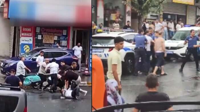 Esenyurt meydan muharebesi! Sopalı bıçaklı park yeri kavgası kamerada