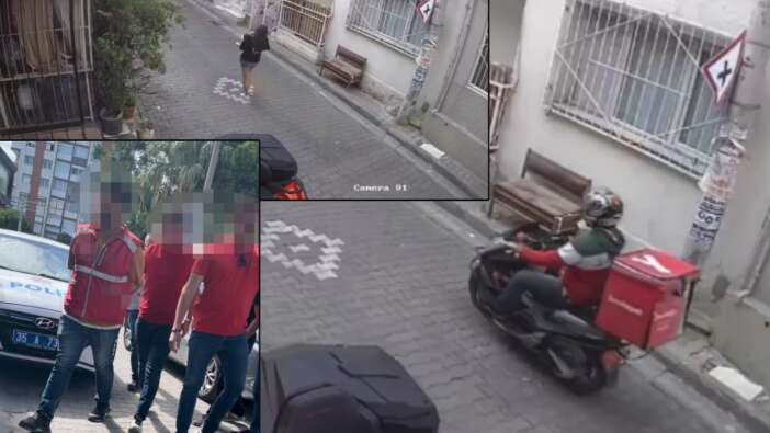 İzmir'de iki kadına tacizde bulunan motokuryeyi arkadaşları önce dövdü sonra polise verdi