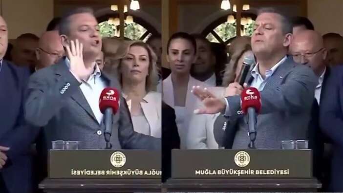 Özgür Özel, ′Mustafa Kemal′ sloganı atan bir vatandaşla tartıştı: ''Alın arkadaşı kenara götürün''