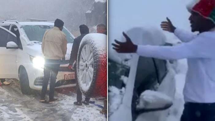 Güney Afrika beyaz örtüyle kaplandı! Şaşkınlık yaratan görüntüler...