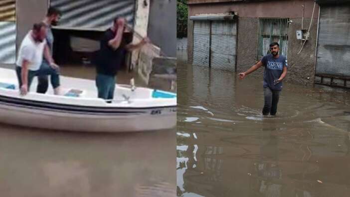 Venedik değil Adana! Sokakları sel götürdü! İşte vatandaşın çilesi!