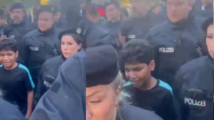 Alman polisi Filistin gösterisinde 10 yaşındaki çocuğu gözaltına aldı
