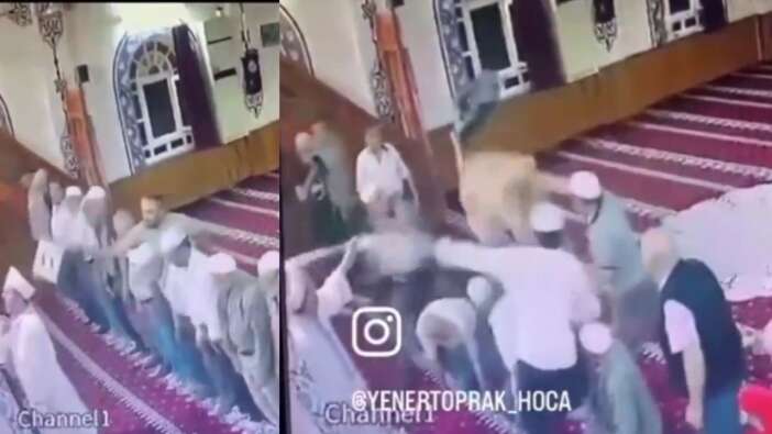 Camide tuhaf hareketler… Ortalık karıştı! Namazda imamın kafasına plastik sandalyeyle vurdu