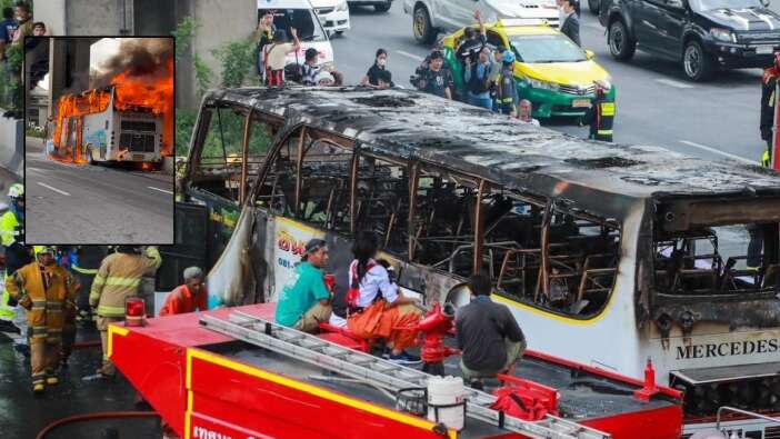 Tayland'da okul servisi faciası: Yanan araçta 16 çocuk, 3 öğretmen can verdi