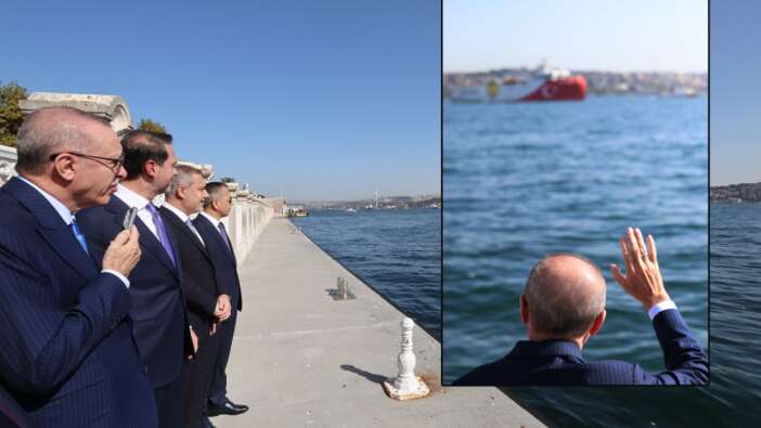 Oruç Reis Sismik Araştırma Gemisi Dolmabahçe'de düzenlenen törenle Somali'ye uğurlandı