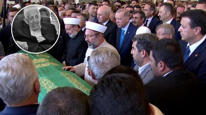 Recai Kutan'a son görev! Cenaze töreninde büyük kalabalık! Cumhurbaşkanı Erdoğan da katıldı...