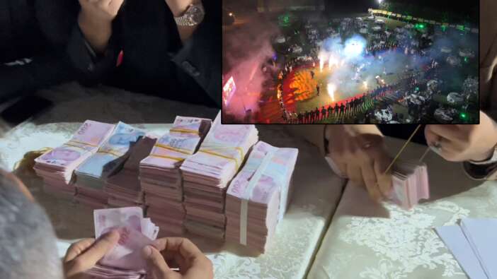 Sünnet düğününde 3 milyonluk takı; 11 kişi saydı, valizle taşındı