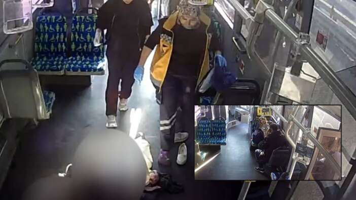 Hanife Mete isimli kadın metrobüste doğum yaptı, doğum anı araç kamerasına yansıdı