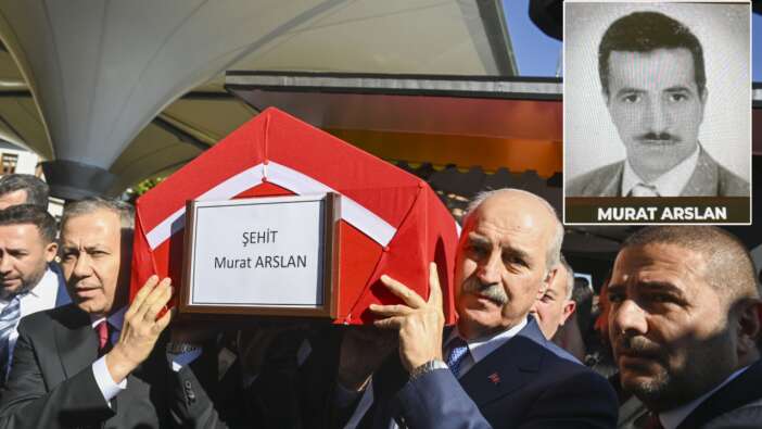 Şehit taksici Murat Arslan son yolculuğuna uğurlandı, tabutunu Yerlikaya ve Kurtulmuş omuzladı
