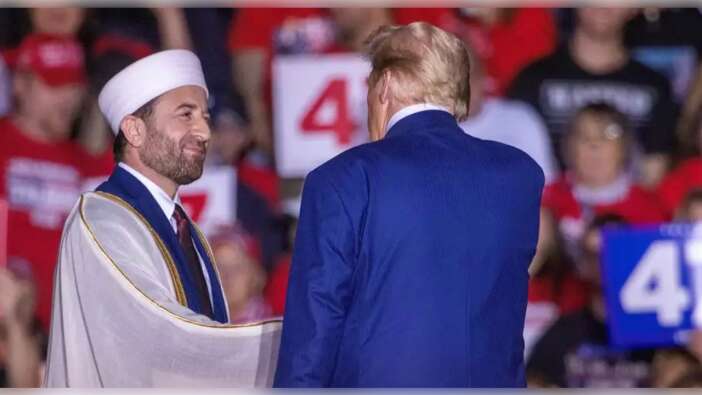Trump Michigan'da 'Bismillah' dedi