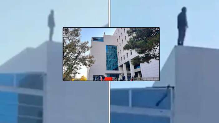 TBMM binasında intihar girişimi; çatıya çıkan şahıs ikna edilerek indirildi