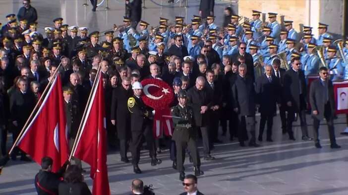 Atatürk'ün ölümünün 86. yıl dönümü! Devlet erkanı Anıtkabir'de...