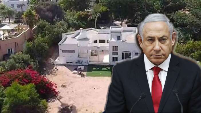 Netanyahu'nun evi yine hedefte! Konutunun bahçesine iki işaret fişeği düştü!