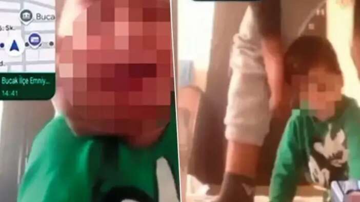 Boşanmasın diye görüntülü aradı oğlunun boğazına bıçak dayadı! Cani baba yakalandı!