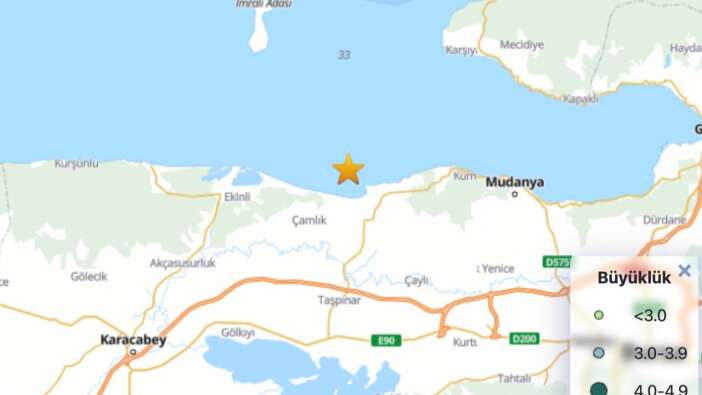Mudanya Bursa son dakika depremi! Az önce Mudanya'da deprem oldu