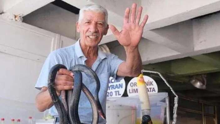 Adana Otagarı'nda "Yılancı Osman" krizi! Ayran tezgahında yılan besleyen şahıs zabıtaya zor anlar yaşattı...