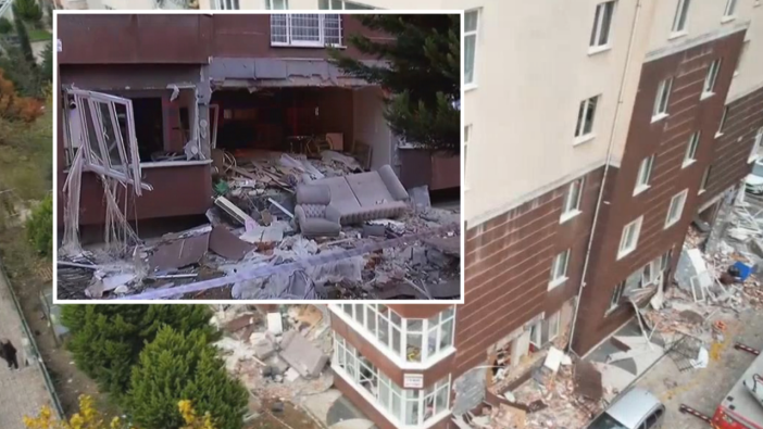İstanbul'da 14 katlı binada patlama! 1 kişi öldü, 3 yaralı var... Patlama anı kamerada