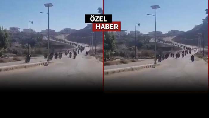 Motosikletli savaşçılar Dera’yı böyle aldı! Karınca gibi geldiler